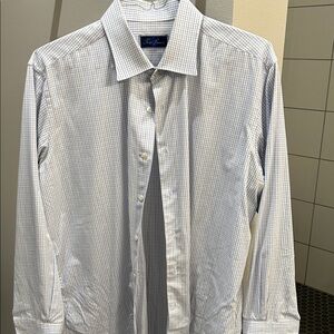 Classic Blue Checkered Dress Shirt